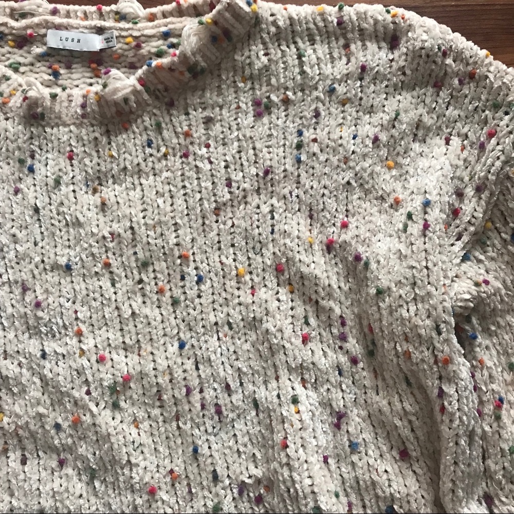 Lush Confetti Cropped Sweater 🎉